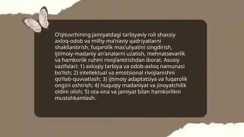 Oʻqituvchining jamiyatdagi tarbiyaviy roli 3