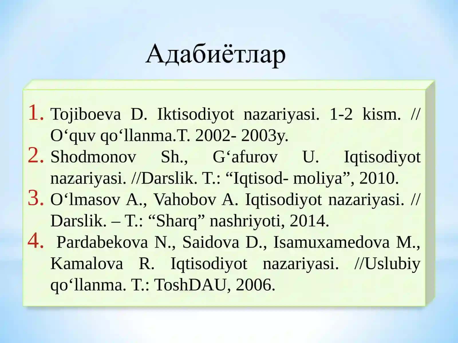 Tadbirkorlik Faoliyati va Tadbirkorlik Kapitali 3
