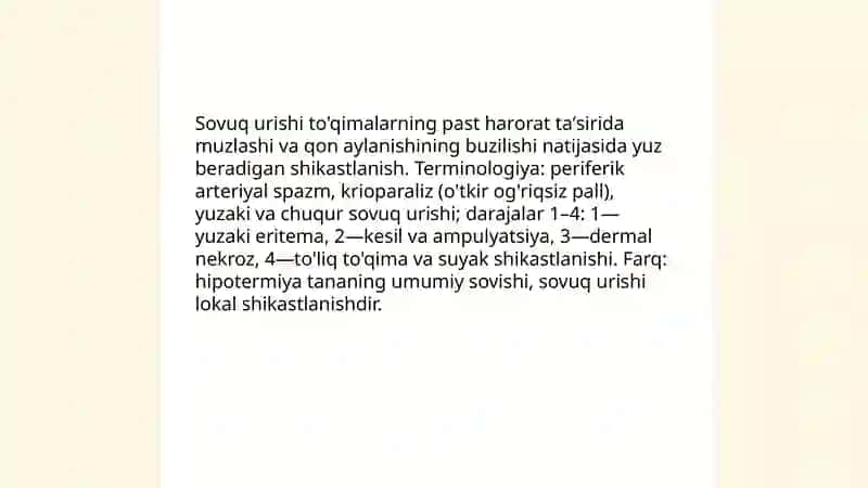 Sovuq urishi va muzlash 3