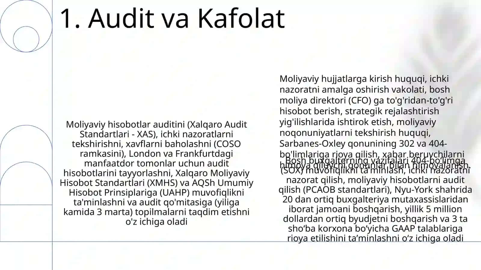 Bugalteriya hisobi hizmati rahbarining majburiyati va huquqlari 3