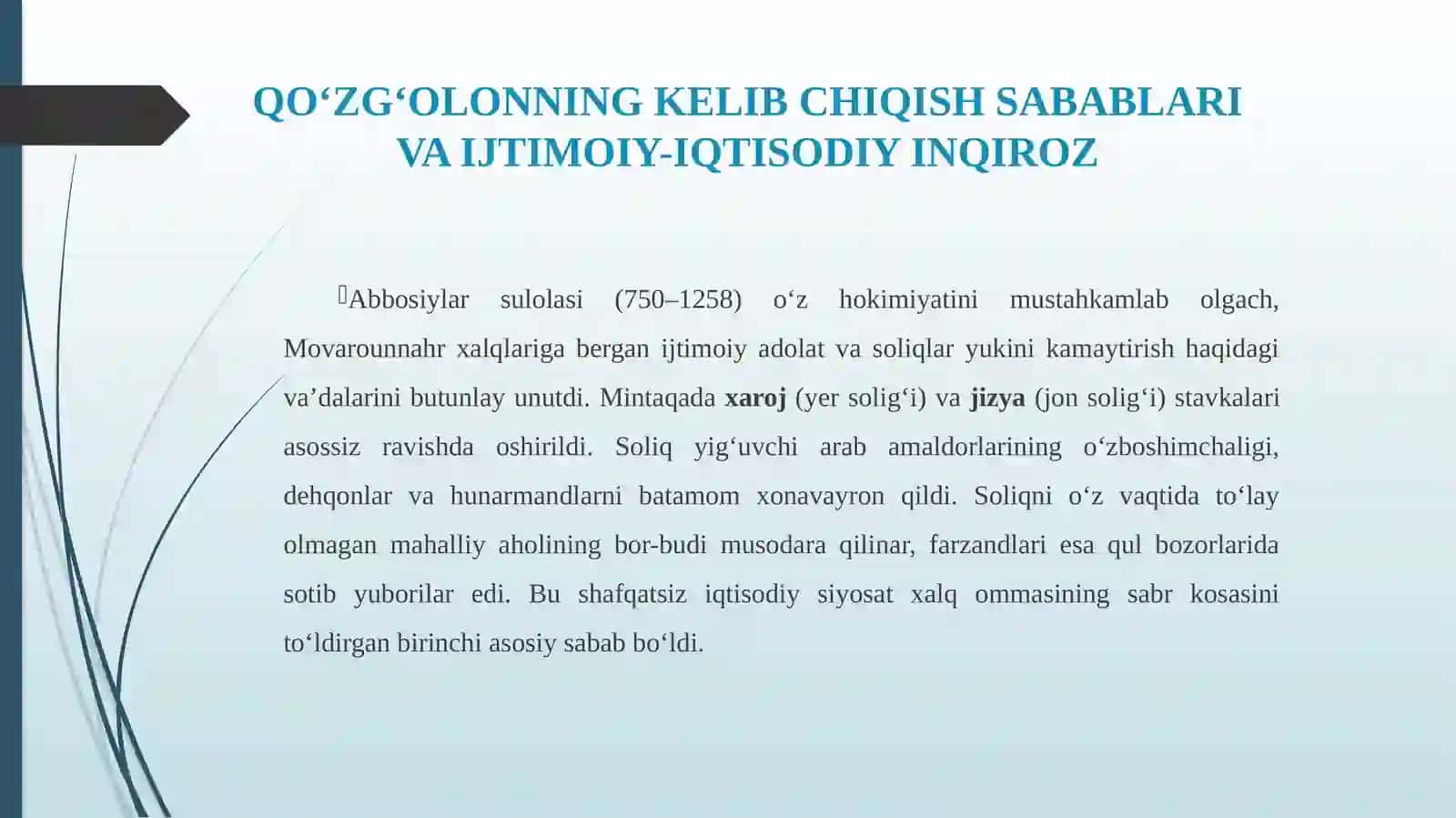 muqanna boshchiligidagi oq kiyimlilar qo'zgoloni 3
