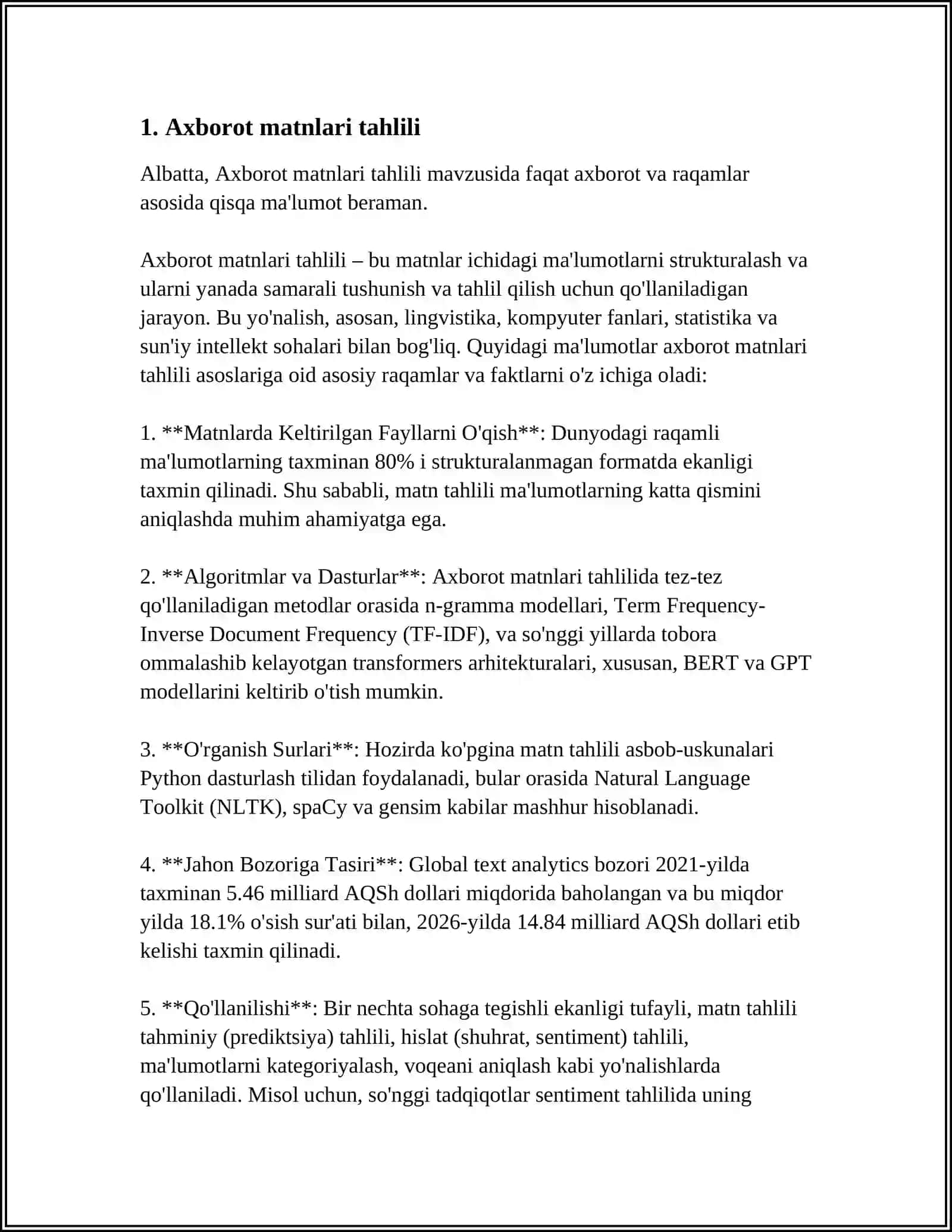MUSTAQIL ISH Mavzu: AXBOROT MATNLAR BILAN ISHLASH VA MEDIA MADANIYAT.BMTNING "BOLA HUQUQLARI TO'G'RISIDAGI KONVENSIYASI" 3