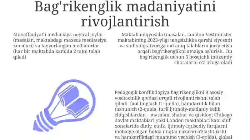 Ta'lim Konfliktsiyasi: Tajriba va Eng Yaxshi Amaliyotlar 3
