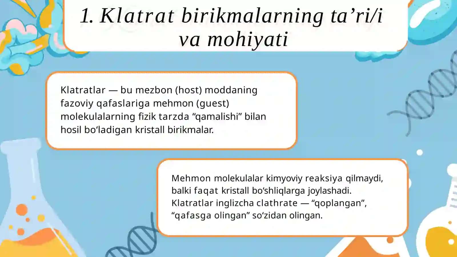 Klatratbirikmalar 3