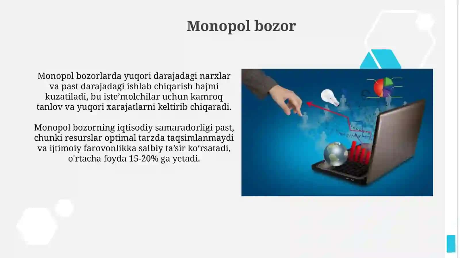 Bozor iqtisodiyoti. Bozor va uning turlari 3