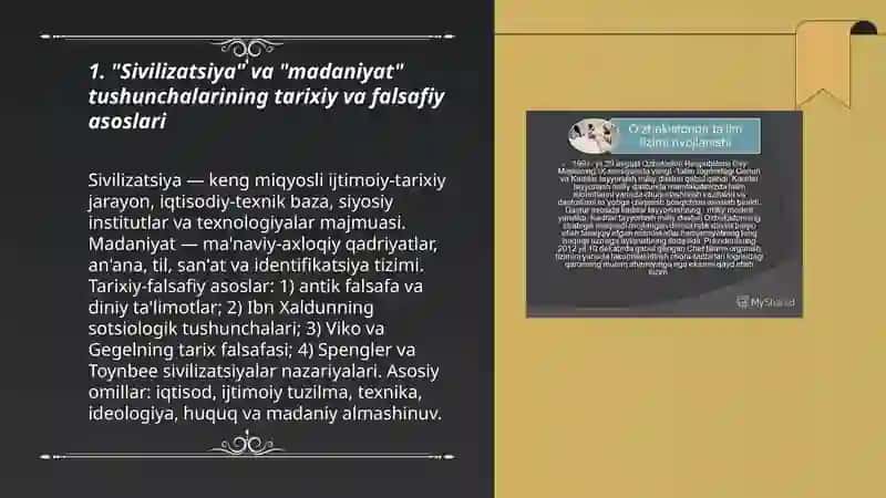 "Sivilizatsiya" va "Madaniyat" 3