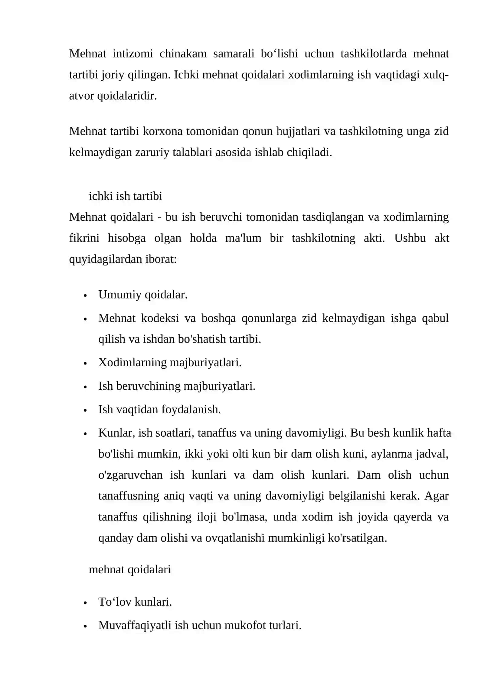 Mehnat intizomi. Tibbiyot hodimlarining burchlari va vazifalari 3
