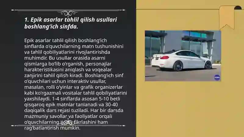 Boshlangʻich sinflarda epik asarlar ustida ishlash 3