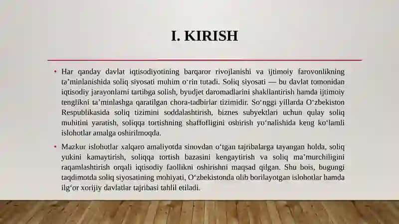 SOLIQ SIYOSATI ISLOHATLAR VA XALQARO AMALIYOT 3