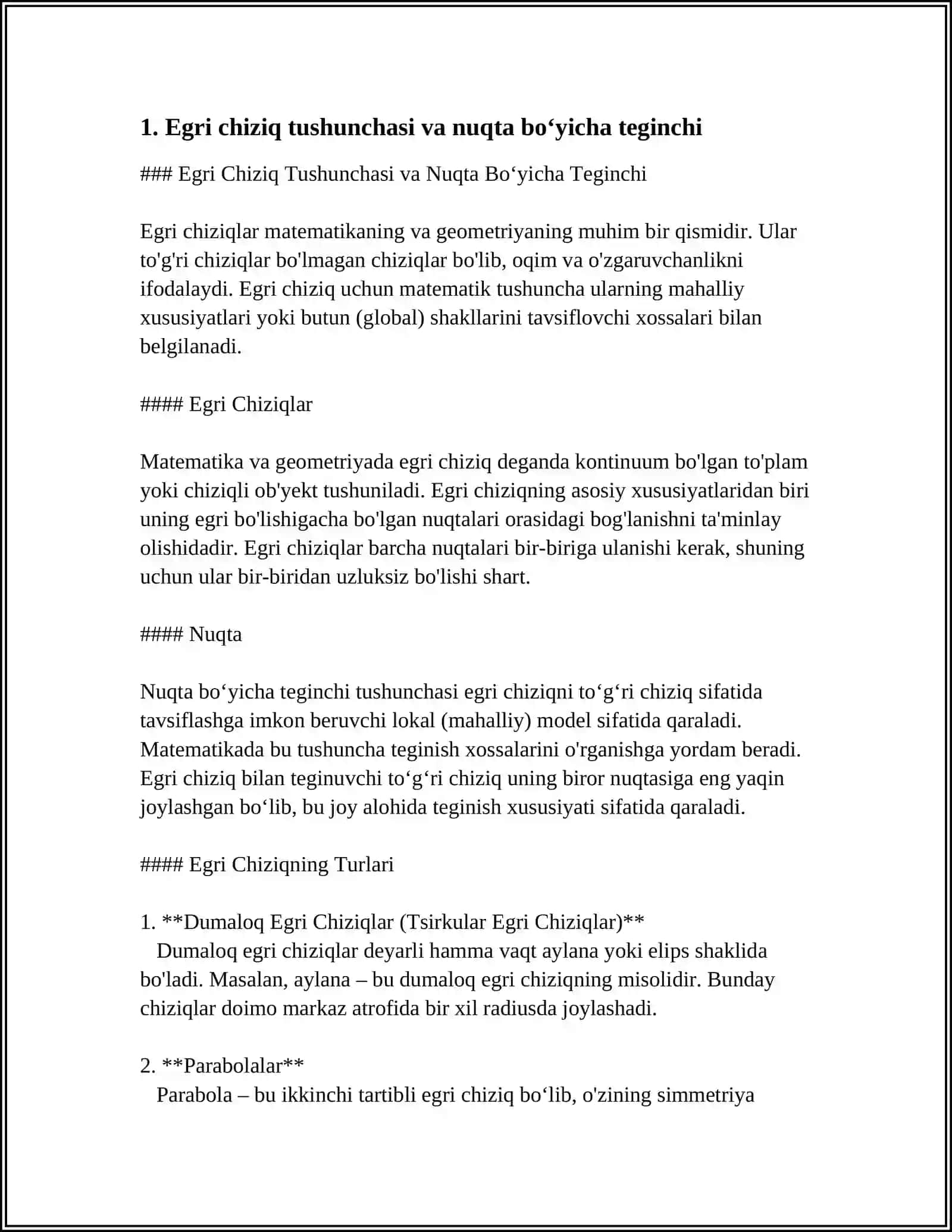 EGRI CHIZIQ URINMASI VA NORMALINING TENGLAMARI 3