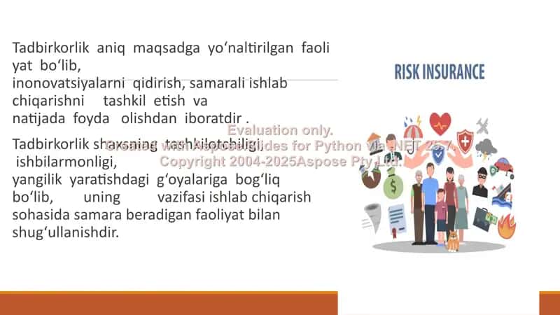 Tadbirkorlik risklarini sug’urta qilish. 3