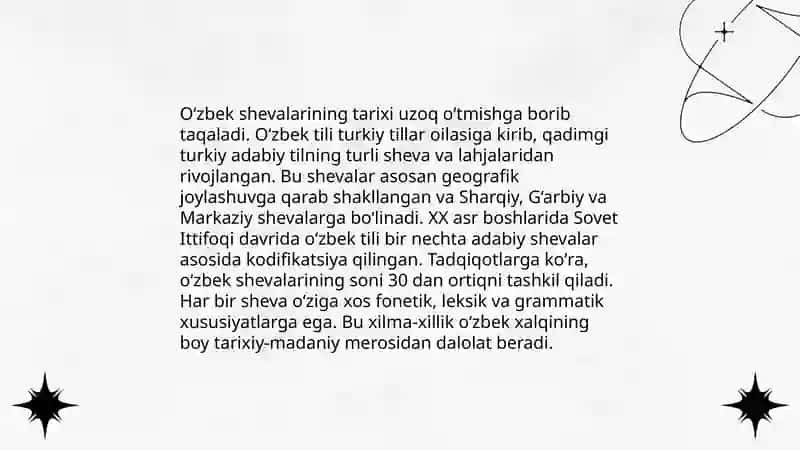 Oʻzbek shevalari tasnifi 3