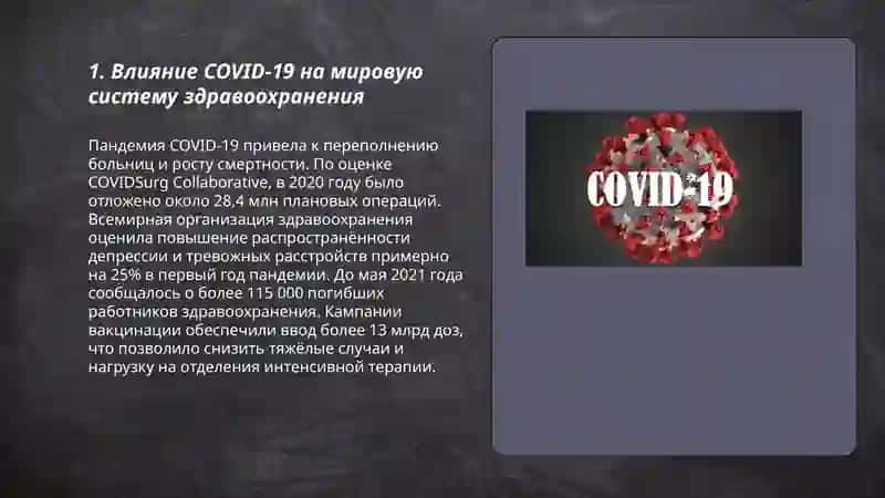 Влияние COVID-19 на мировую систему здравоохранения 3