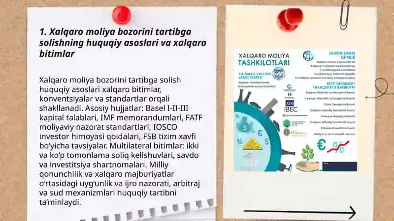 Xalqaro moliya bozorini tartibga solish usullari va mexanizmlari 3