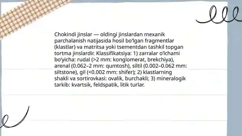 Chokindi jinslar va ularning gidrogeoligik hususiyatlari 3