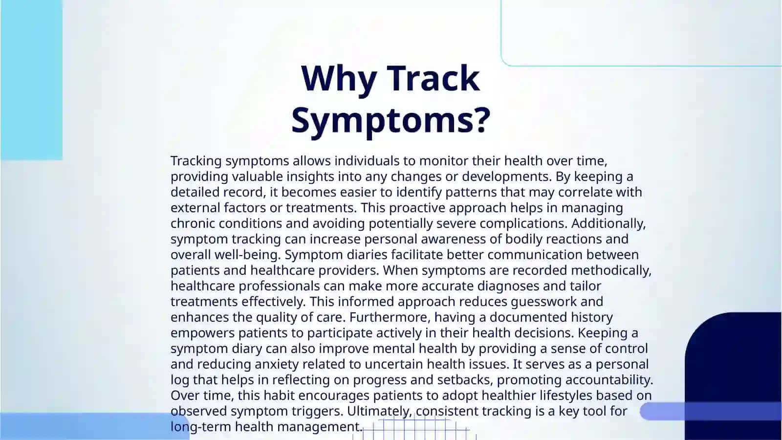 CREATE A SYMPTOM DIARY IN ENGLISH 3