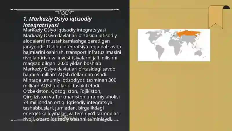 Markaziy Osiyo iqtisodiy integratsiyasi 3