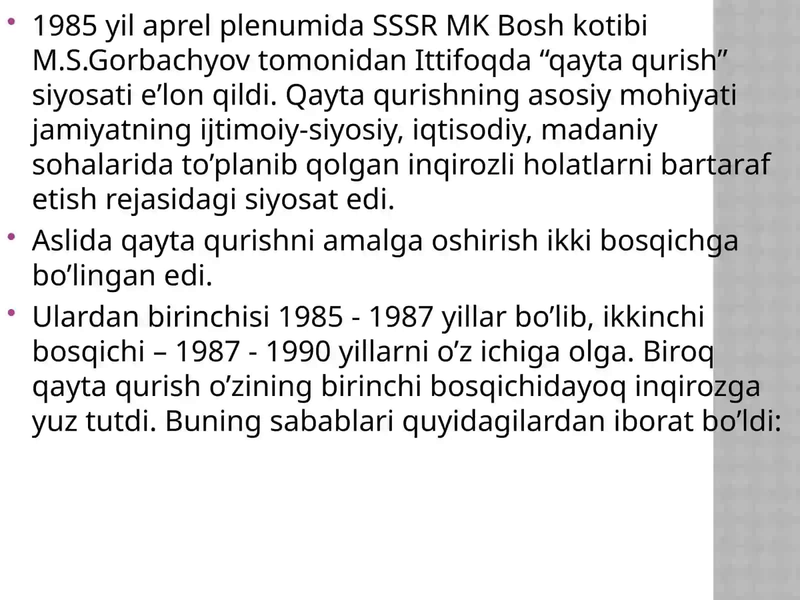 Mustaqil O‘zbekiston Respublikasining tashkil topishi va uningtarixiy ahamiyati 3