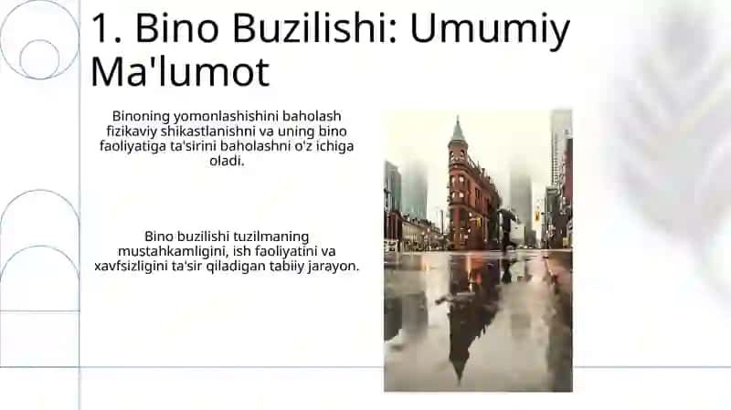 Bino fizikasi, yemirilish va tuzilma mustahkamlash 3