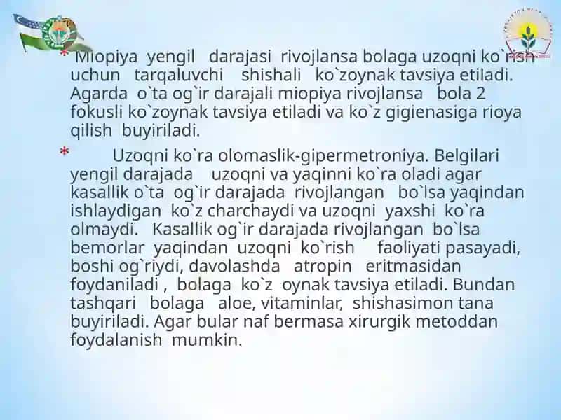 BOLALARDA KO`RISH VA ESHITISH ORGANLARINING KASALIKLARI 3