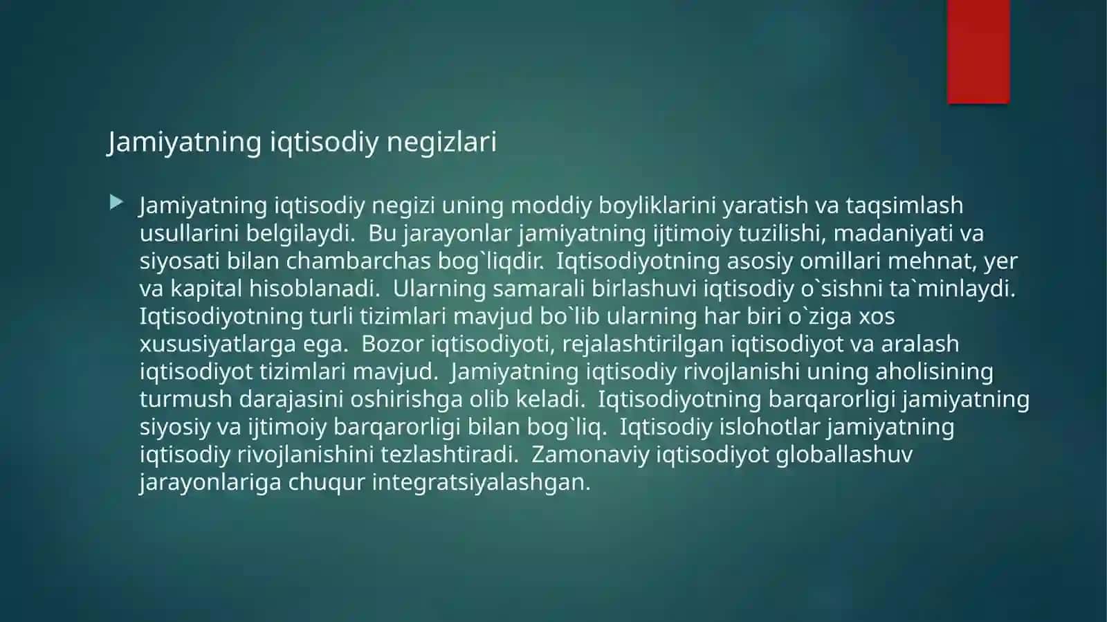 Jamiyatning iqtisodiy negizlar 3