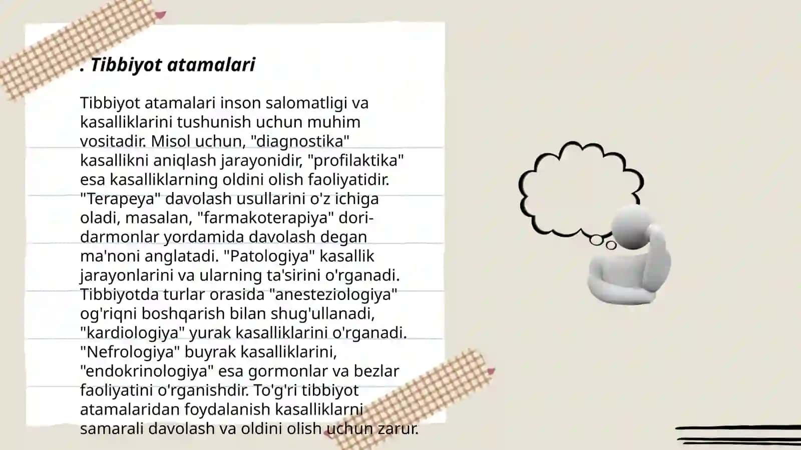 Tibbiyot atamalari 3