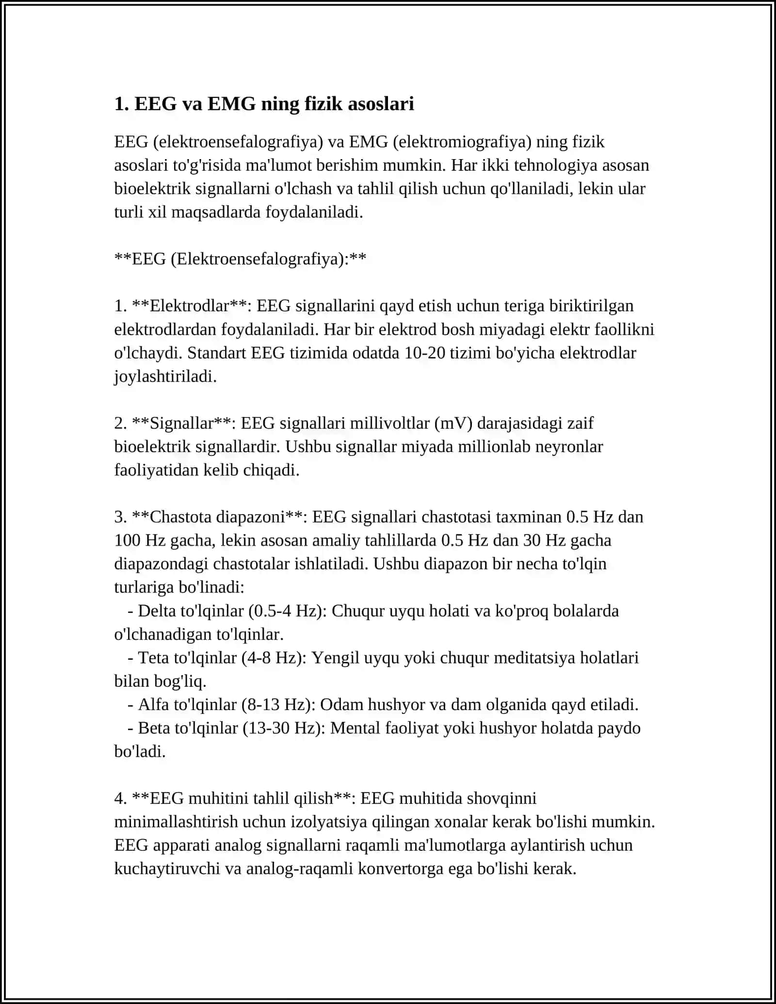 ELEKTROGRAFIYA USULLARINI FIZIK HOSSALARI(EEG,EMG) 3