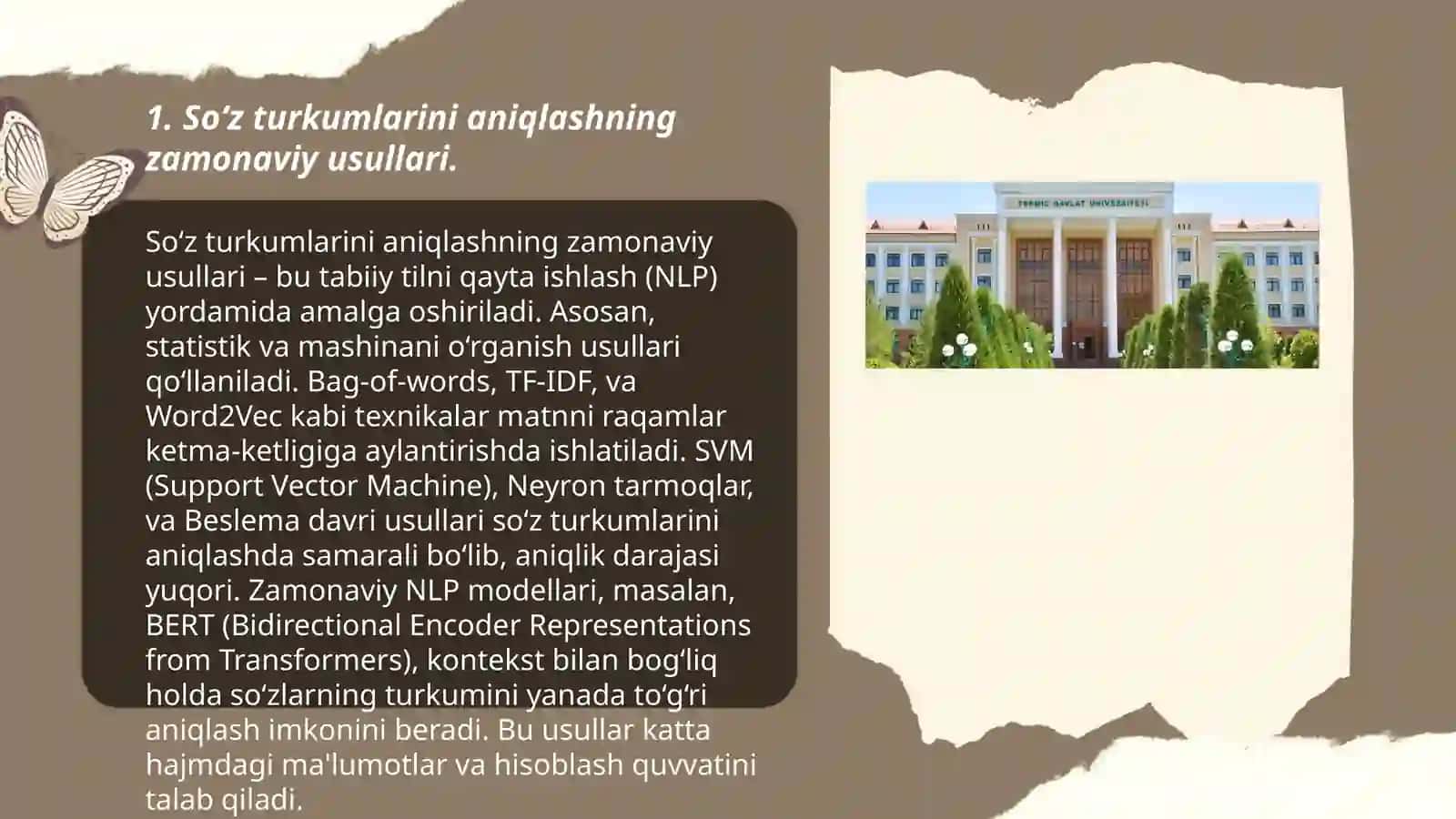 Gap ustida ishlashga oid mustaqil ishlar.So‘z turkumlarini o‘rganishning eng qulay metodik tavsiyalarni yaratish 3