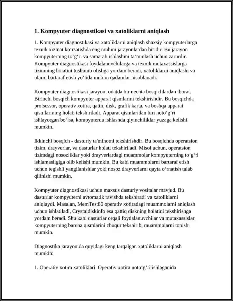 SHAXSIY KOMPYUTERGA TEXNIK XIZMAT KOʻRSATISH 3
