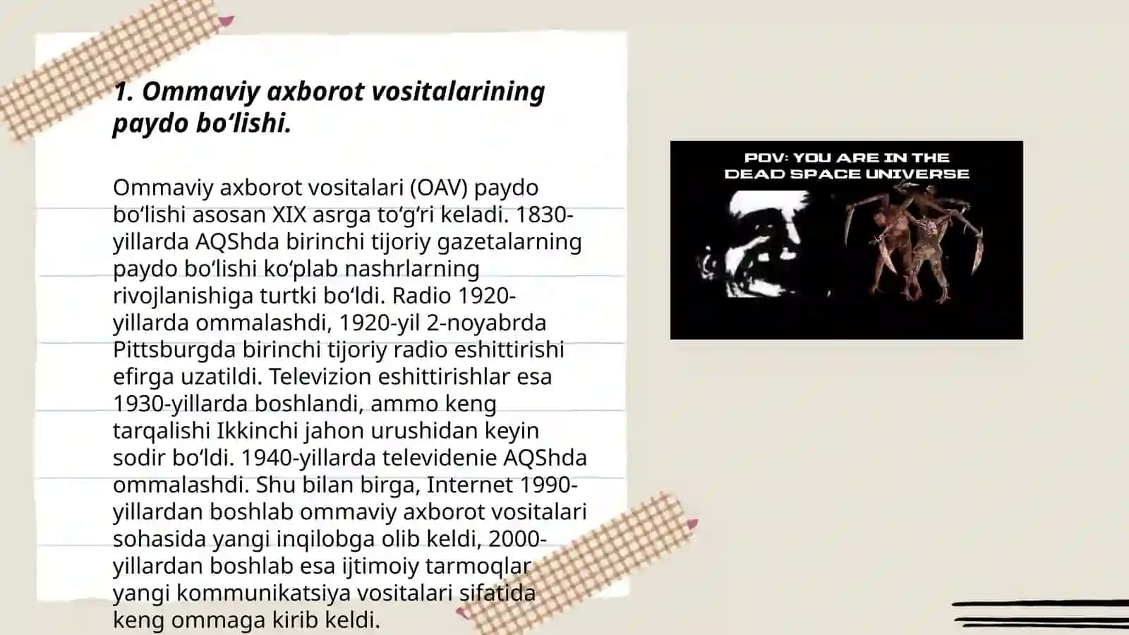 Ommaviy axborot vositalari tarixi va rivojlanish bosqichlari 3