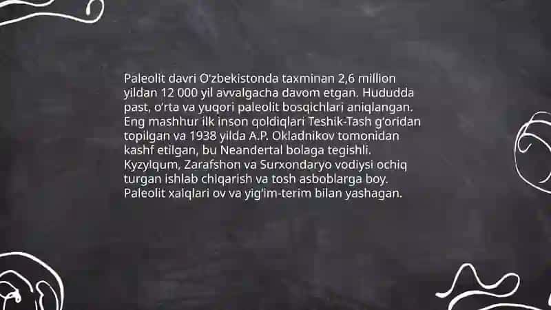 Oʻzbekiston tarixining eng qadimgi davri 3