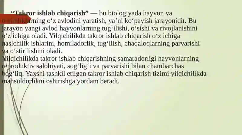 YILQICHILIKDA TAKROR ISHLAB CHIQARISH TO‘G‘RISIDA 3