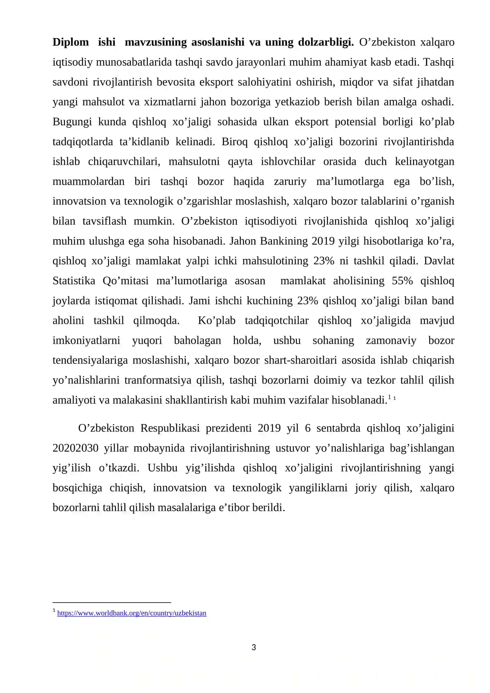 Qishloq xo`jalik mahsulotlari bozorining shakllanishi va rivojlanishi 3