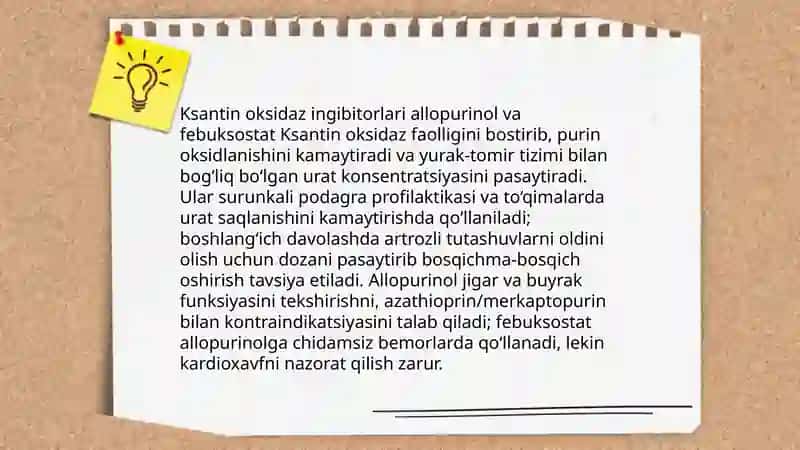 Podagra va semizlikni bartaraf etuvchi dori vositalari 3