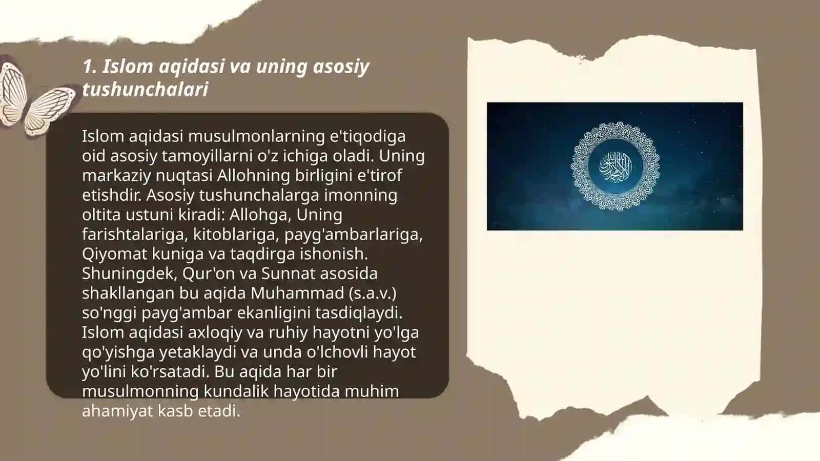 Islom dinining aqidaviy yònalishlari va maktabi 3