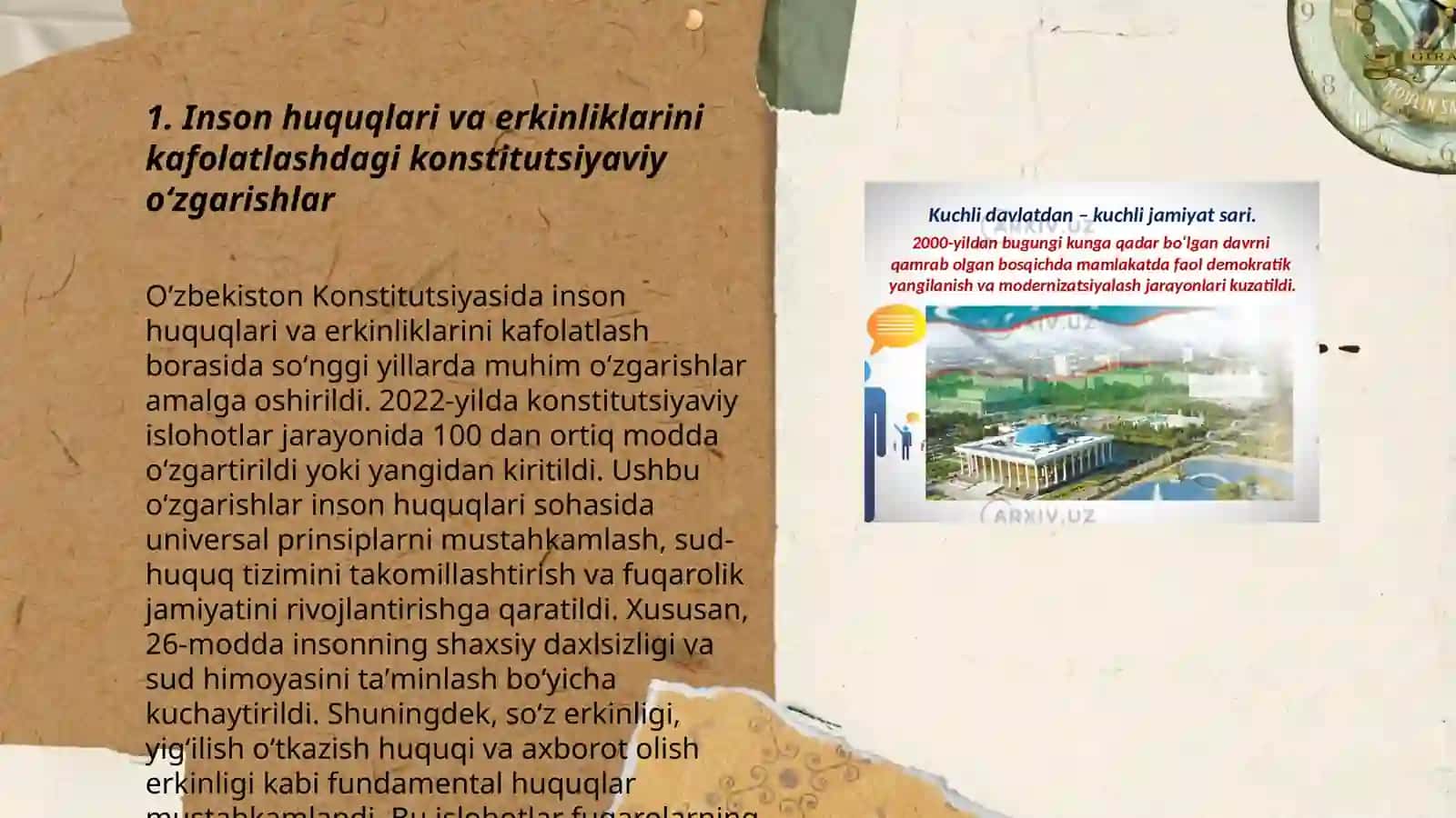 Yangi O'zbekistonda inson haq-huquqlari va erkinliklari kafolatining yaratilishi 3
