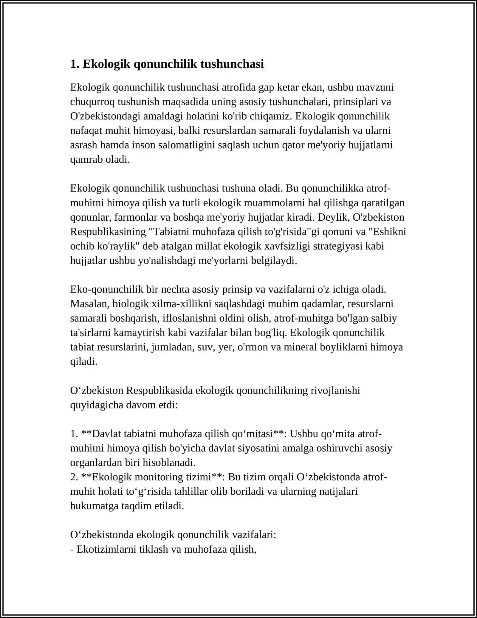 EKOLOGIK QONUNCHILIKNI BUZGANLIK UCHUN MA'MURIY JAVOBGARLIK 3
