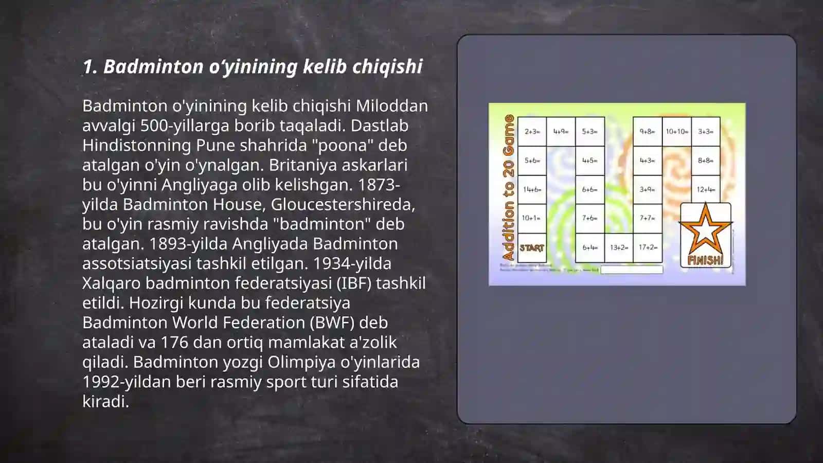 Badminton o‘yinining kelib chiqishi va rivojlanish tarixi o‘yin qoidalari, texnikasi tasnifi 3