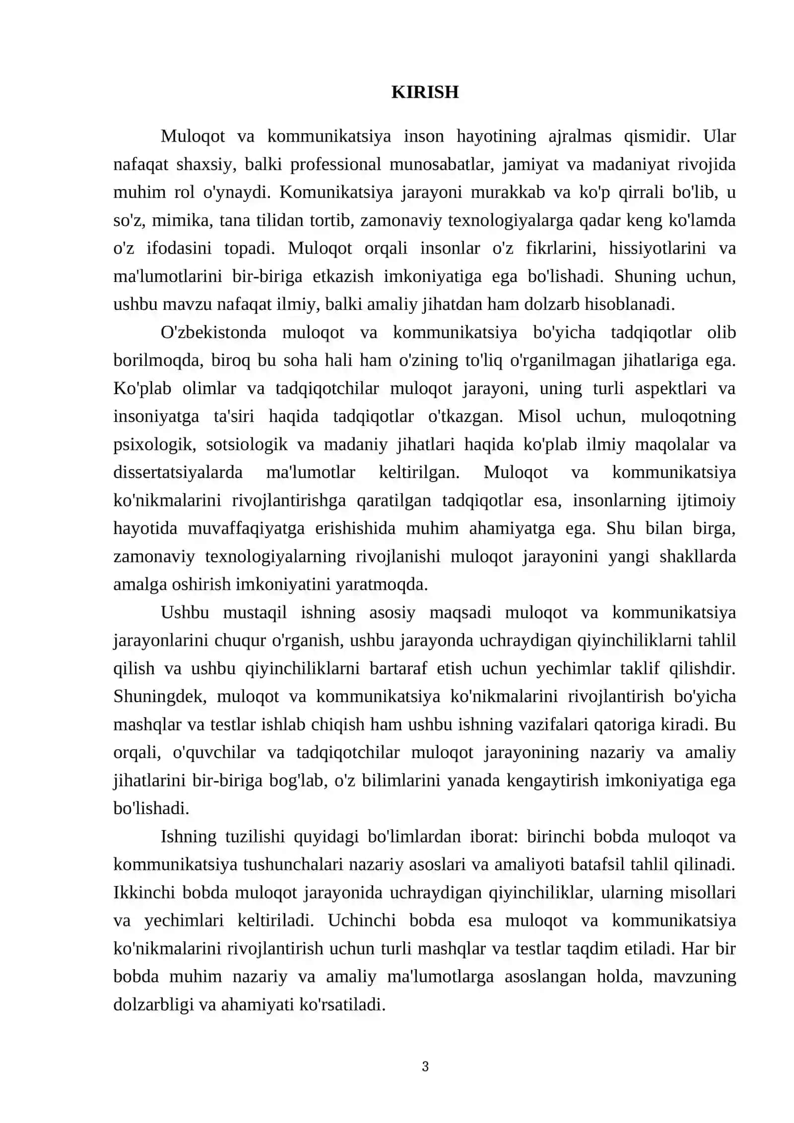Muloqot va kommunikatsiya mavzusiga oid qiyin ilmiy savollar va testlar 3