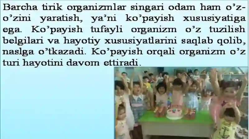 Ko‘payish organlari Ko‘payishning ahamiyati 3