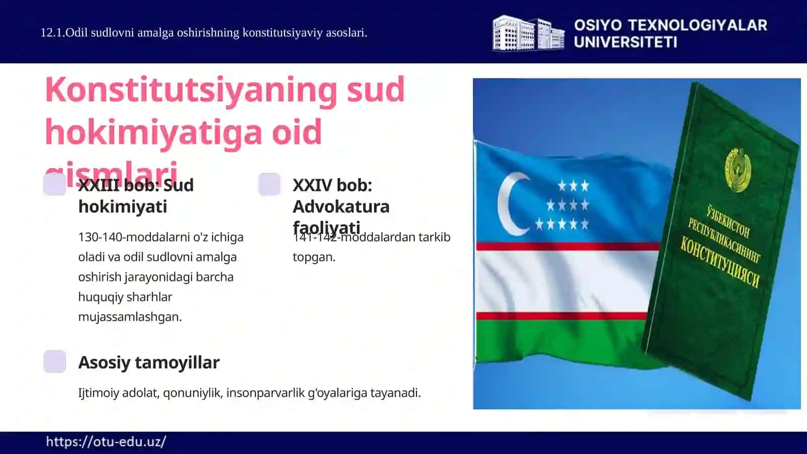 KONSTITUTSIYADA ODIL SUDLOVGA OID YANGILIKLAR 3