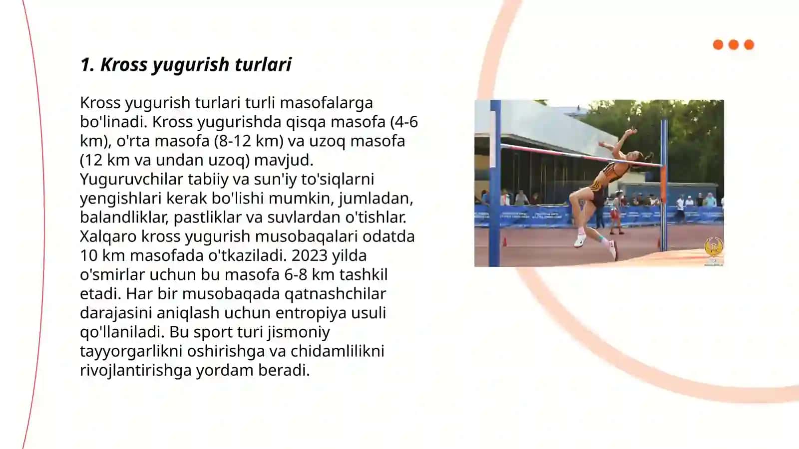 Yengil atletika. Kross yugurish 3