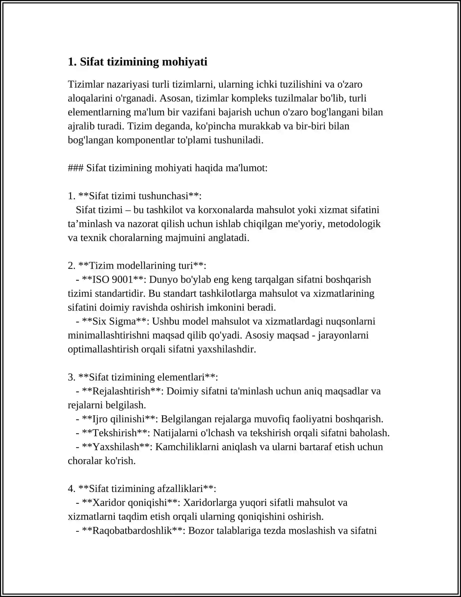 SIFAT TIZIMI VA ISHLAB CHIQISHNI SERTIFIKATLASH 3
