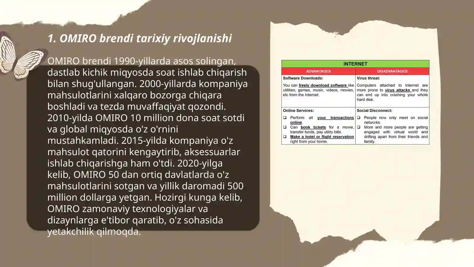 OMIRO brendi afzalliklari 3