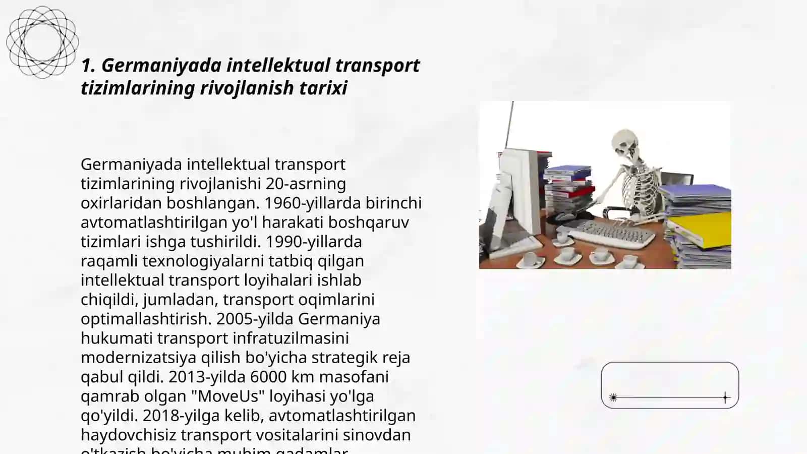 Germaniyada intellektual transport tizimlarining rivojlanish tarixi 3