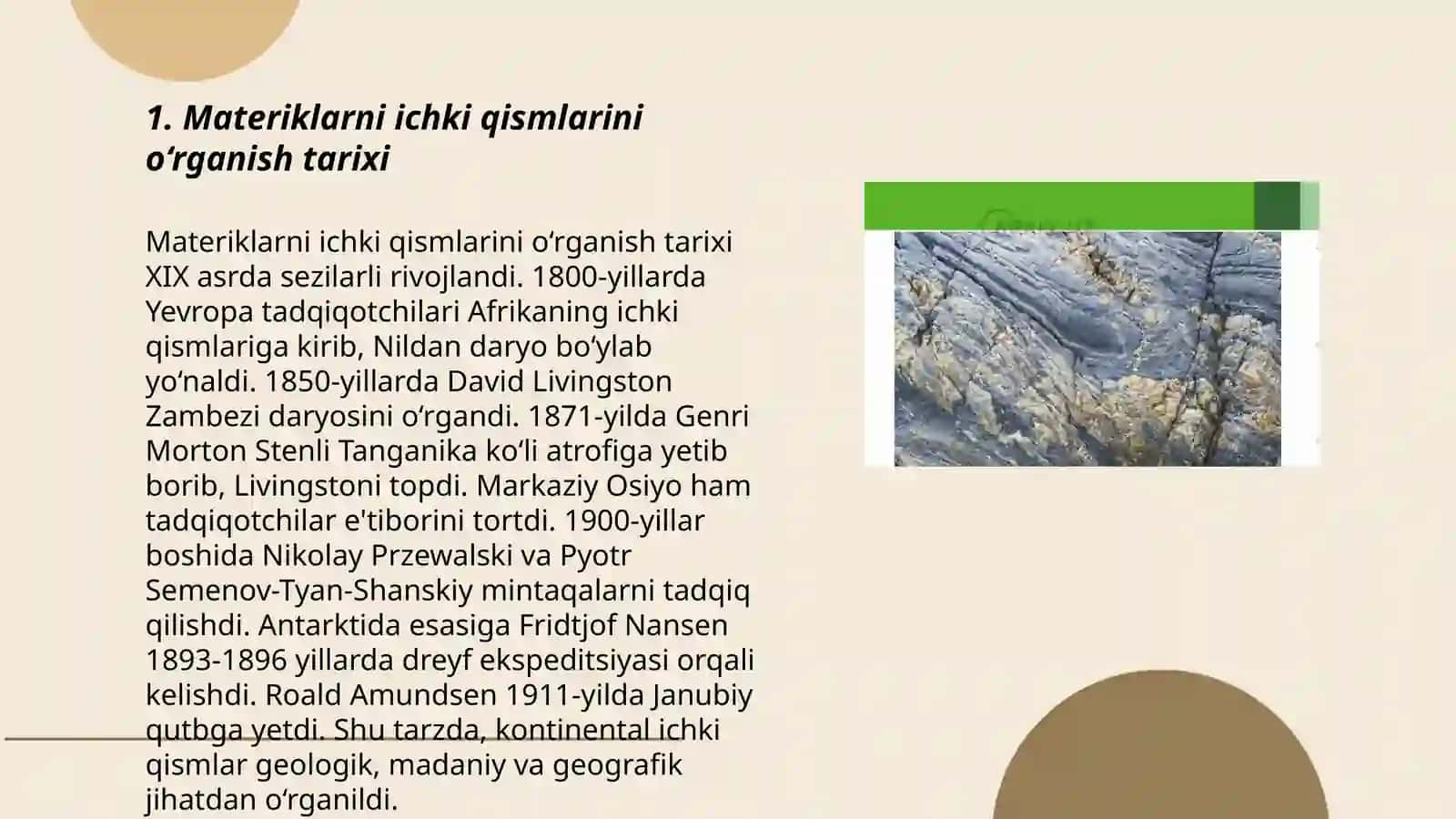Materiklarni ichki qismlarini o‘rganish tarixi 3