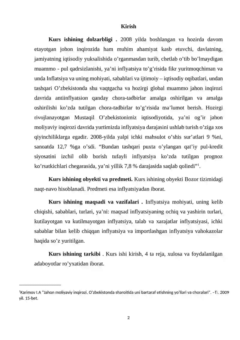 Inflatsiya, uning iqtisodiy va ijtimoiy oqibatlari 3
