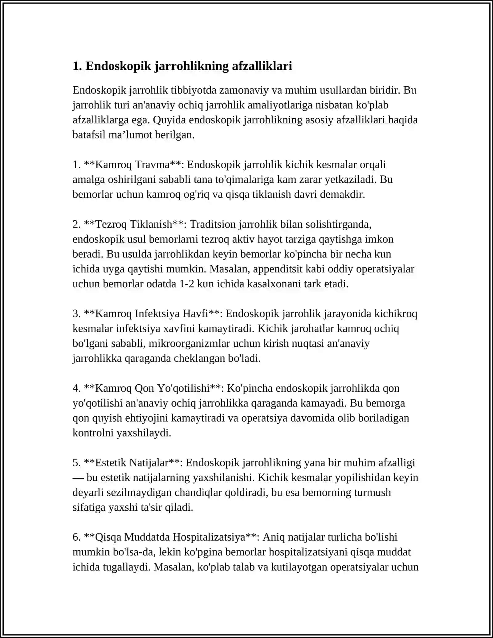 TIBBIYOTDA ENDOSKOPIK USULLARNI QO'LLANISHI 3