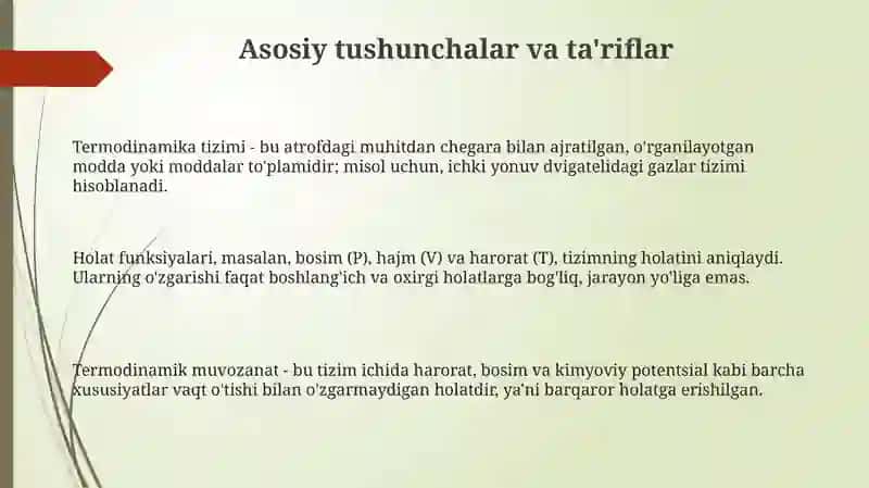 TERMODINAMIKA ASOSLARI 3