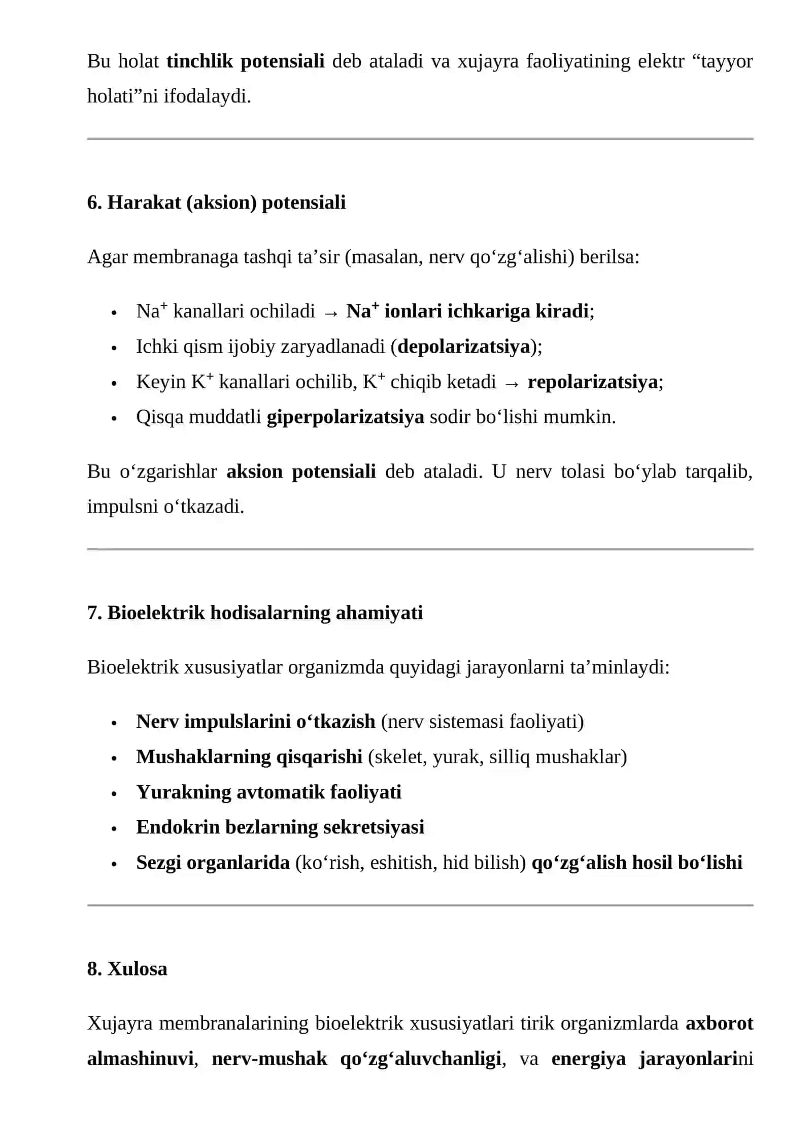 XUJAYRA MEMBRANALARINING BIOELEKTRIK XUSUSIYATLARI 3